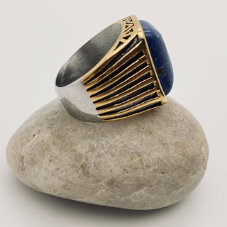 Blue Stone Stainless Steel Ring