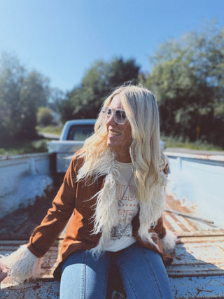 Could’ve Been Her Fur Trim Jacket