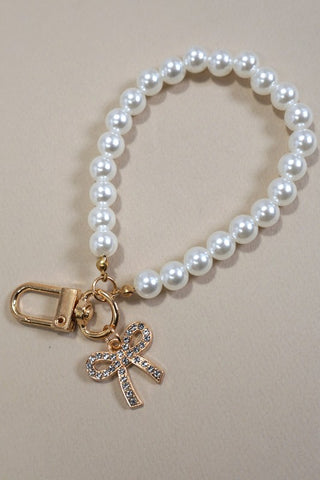 City Blue Pearl Bag Charm