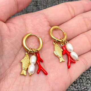 18k Gold Fisherman's Wife Huggies