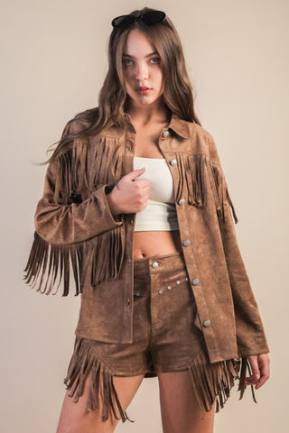 Wish You Didn't Know Fringe Shacket
