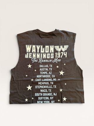 Chop Shop Waylon Jennings 1974 Crop Tank