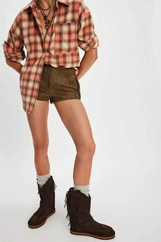 Free People Faye Fringe Pull On Boots