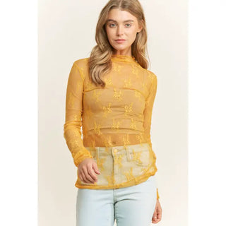 Lady Lux Lace Layering Top