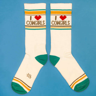I Love Cowgirls Crew Socks