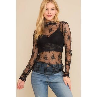 Lady Lux Lace Layering Top
