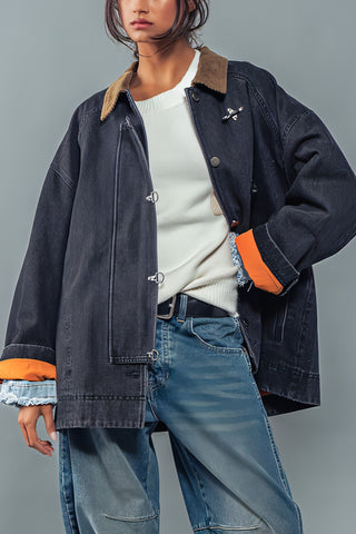 Burnout Denim Chore Jacket