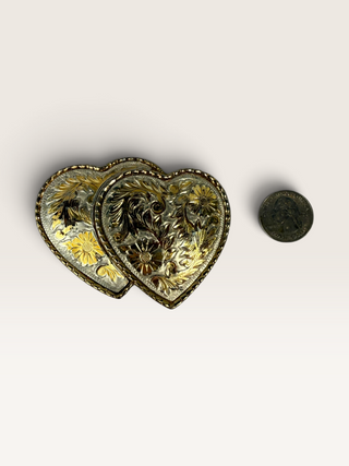 Montana Silversmiths Double Heart Belt Buckle