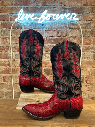 Hondo Genuine Snake Women’s Cowboy Boots Size 10