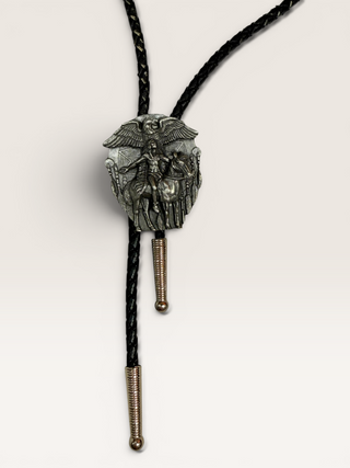 Vintage 1988 Siskiyou Native American Warrior Bolo Tie