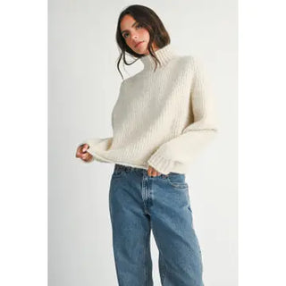 Heart of Glass Mock Neck Sweater