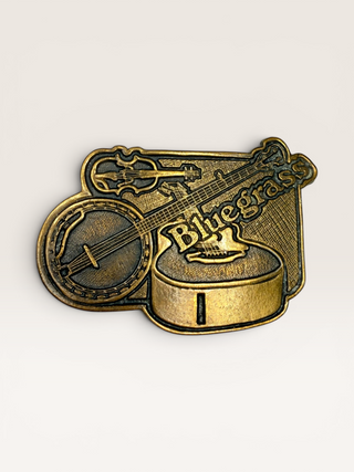 Vintage Brass Bluegrass Belt Buckle