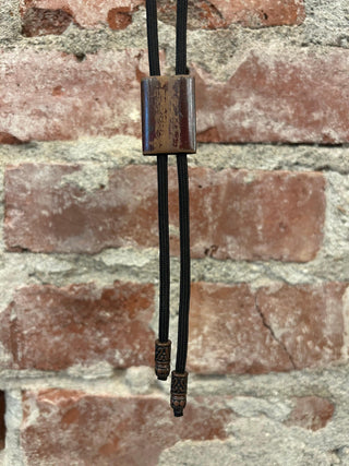 Wooden Cross Bolo Tie