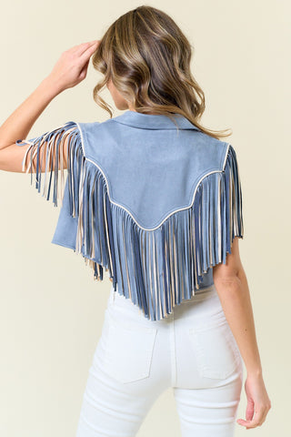 Just Breathe Fringe Vest
