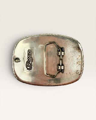 Vintage Nocona Buckles Etched Flower Belt Buckle