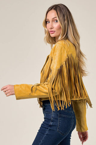 Nicks Mustard Fringe Jacket