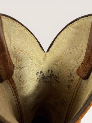 Abilene Silver Toe Top Cowboy Boots Women's Size 9.5/ M 8