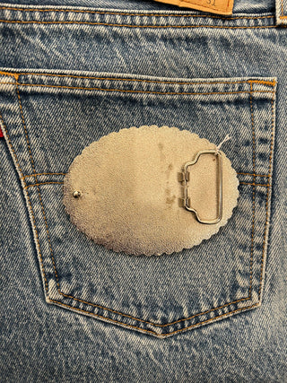 Red Iron Cross Belt Buckle