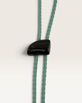 Vintage Petrified Wood Bolo Tie