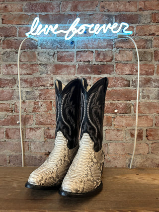 J.B. Dillon Genuine Python Women’s Cowboy Boots Size 10