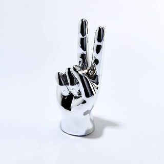Silver Peace Sign Decor