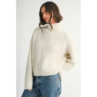 Heart of Glass Mock Neck Sweater