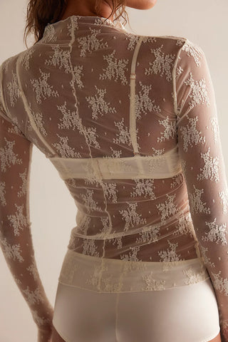 Lady Lux Lace Layering Top