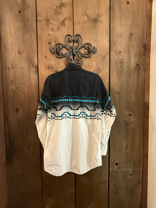 Vintage Men’s Medium Cumberland Outfitters Snap Up Shirt