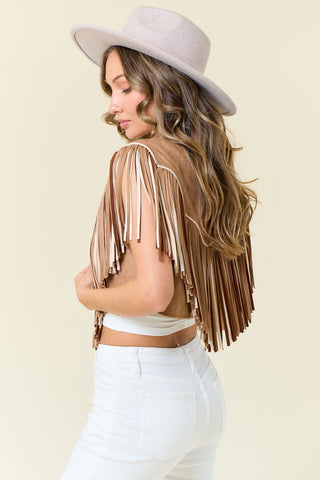 Just Breathe Fringe Vest