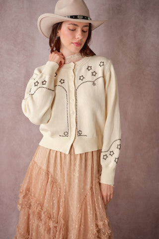 Dolly Beaded Knit Cardigan