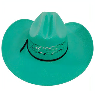 Chelsea Women's Straw Cowgirl Hat Turquoise