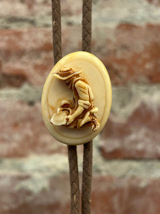 Hand-carved Ivory Bolo Tie