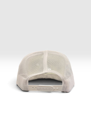 Gold Dogs Live Free White/Blue Gradient Flat Brim Trucker Hat