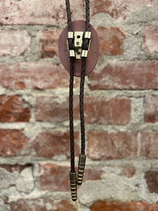 Pink Agate Bolo Tie