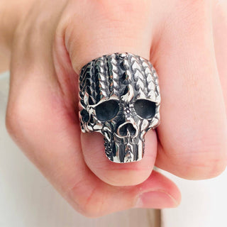 Nightrider Skull Biker Ring
