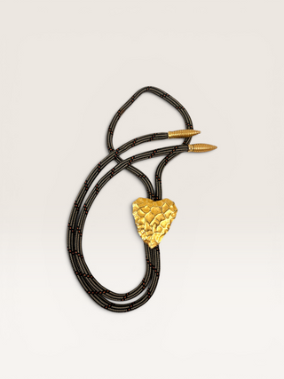 Hammered Metal Brass Heart