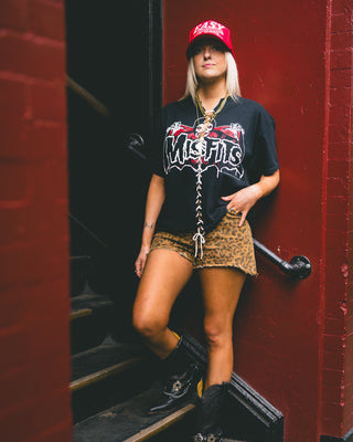 Chop Shop Lace-Up Misfits T-Shirt