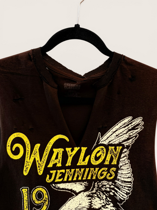 Chop Shop Waylon Jennings Crop Tank