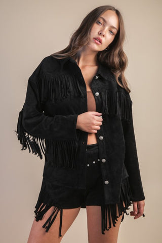 Wish You Didn't Know Fringe Shacket