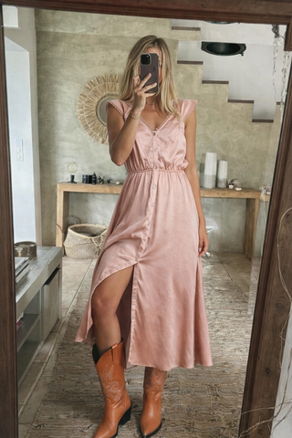 Silver Springs Satin Dress