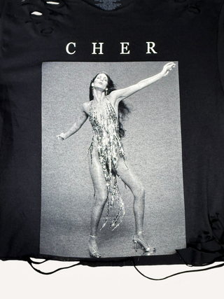 Cher Chop Shop Distressed T-Shirt