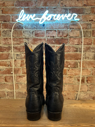 Los Altos Genuine Lizard Men’s Cowboy Boots Size 11 wide