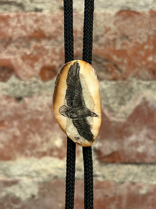 Wooden Eagle Bolo Tie