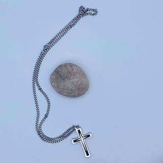 Men's Stainless Steel Cross Pendant Necklace