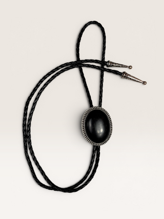 Vintage Black Onyx in Metal Bezel