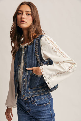 Livin' On A Prayer Denim Vest