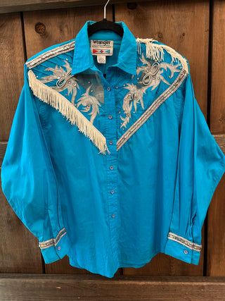 Vintage Men’s Wrangler Button Up Shirt Large