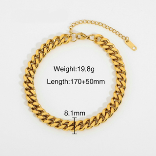 18K Gold Plated Chain Bracelets