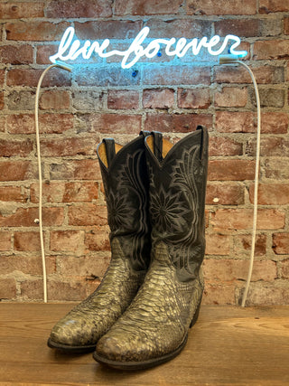 Tony Lama Genuine Snake Men's Cowboy Boots Size 10.5