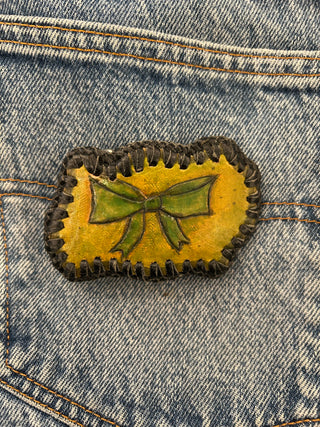 Bow leather Belt Buckle